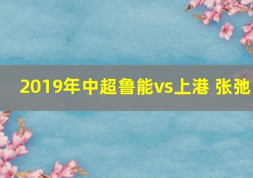 2019年中超鲁能vs上港 张弛